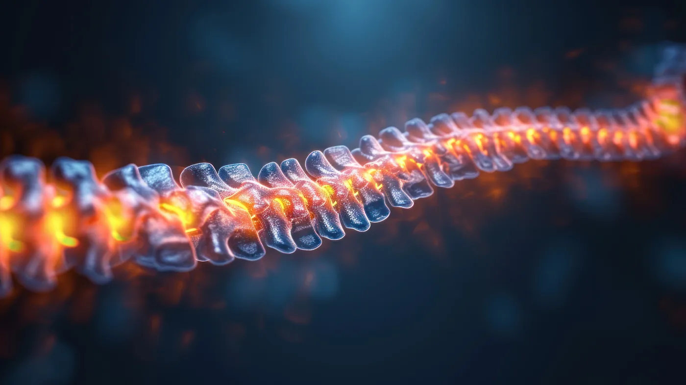 X-ray image of radiofrequency ablation for the spine