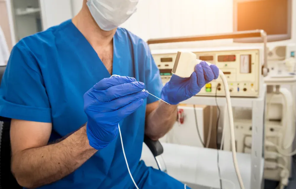 doctor preparing radiofrequency ablation in millburn nj